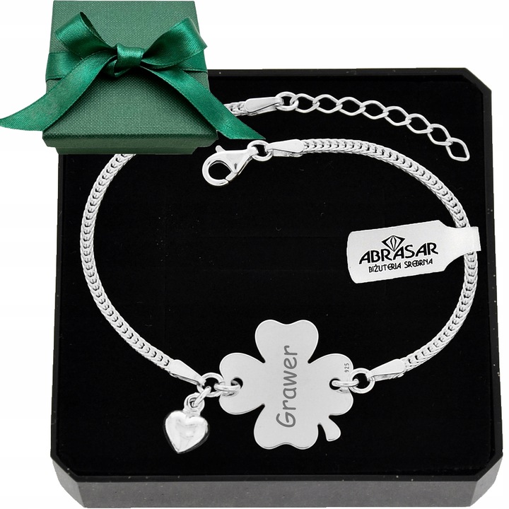 SREBRNA BRANSOLETKA KONICZYNKA Z GRAWEREM NA PREZENT PRÓBA 925