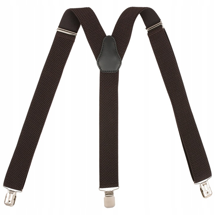 Szelki do spodni męskie eleganckie mocne V czarne