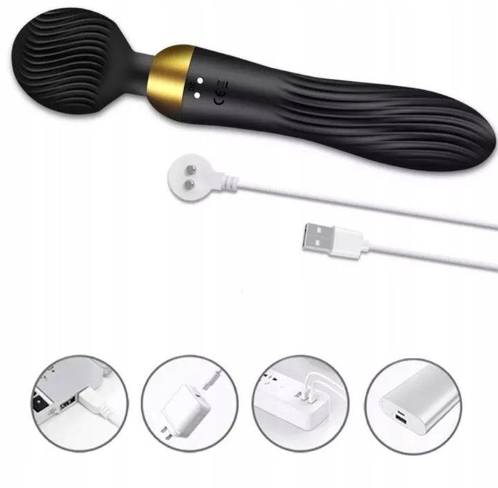 Wibrator Damski Ekskluzywny Masażer Łechtaczki 2w1 Sex Dildo Dwustronny