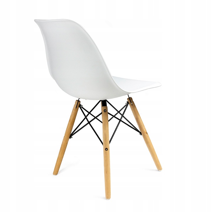 KRZESŁO SKANDYNAWSKIE do KUCHNI salonu jadalni stołu EVA białe