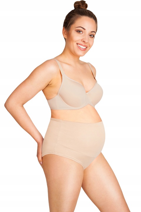 Majtki ciążowe profilowany wysoki panel TRÓJPAK