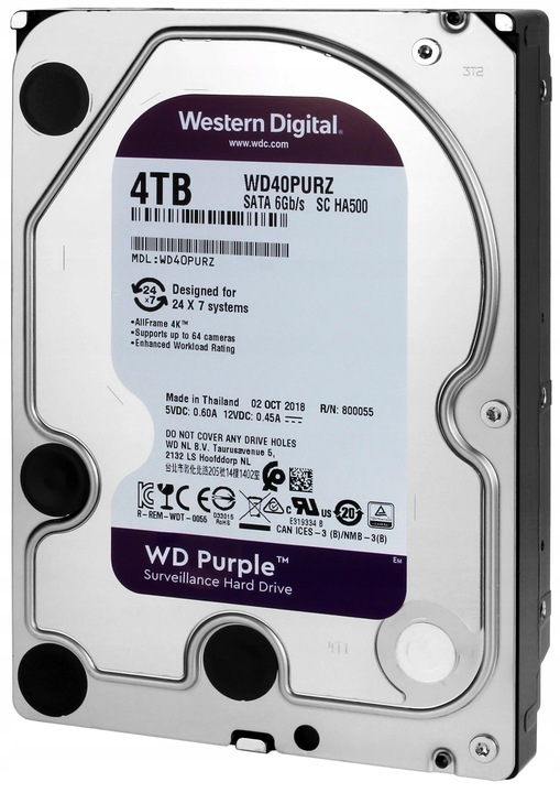 Dysk twardy Western Digital WD Purple WD43PURZ 4TB SATA 3,5"