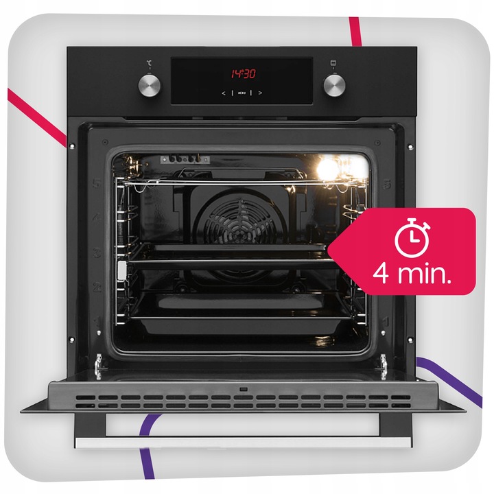 Piekarnik elektryczny do zabudowy Amica EB7541DB FINE 65L GRILL czarny