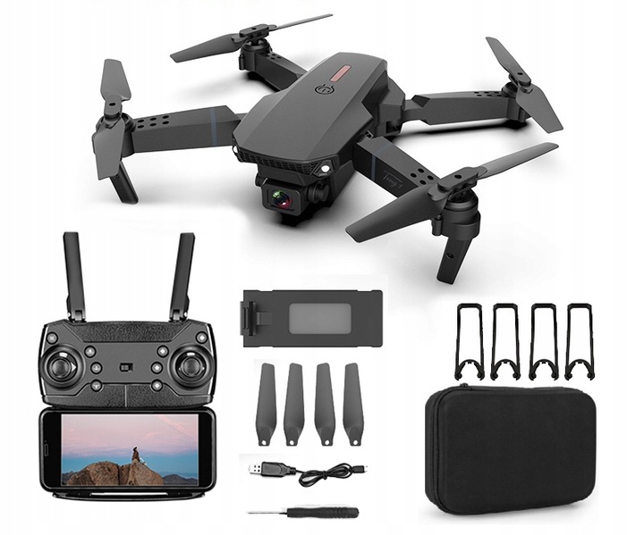 Dron z Kamerą i Podglądem Obrazu 2 Baterie Pokrowiec Stabilny Lot Żyroskop