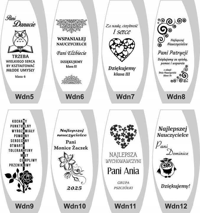 Wazon na kwiaty w pudełku z grawerem Prezent Dzień nauczyciela,