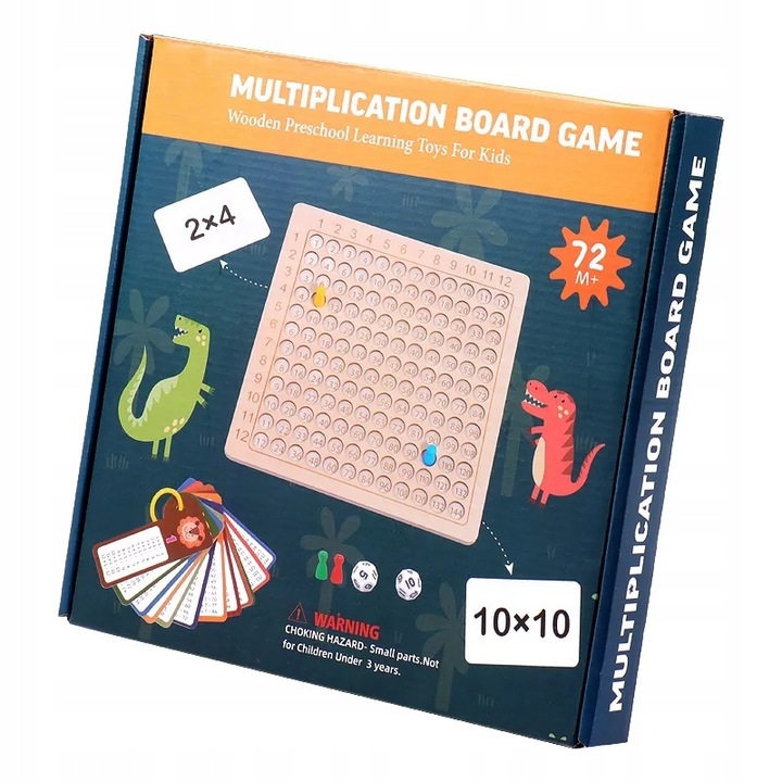 Tabliczka Mnożenia Planszowa Gra Logiczna 2 W 1