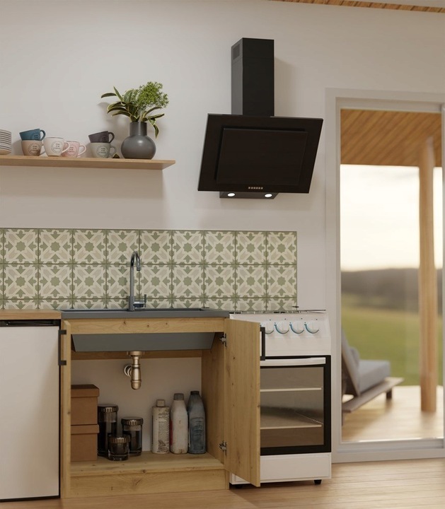 SZAFKA KUCHENNA DOLNA POD ZLEWOZMYWAK KATIA 80 CM DĄB ARTISAN