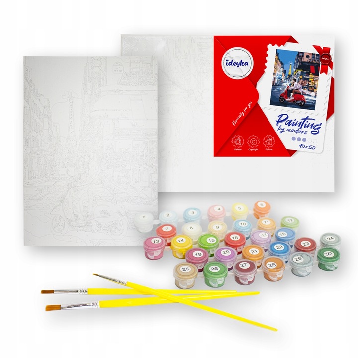 Obraz Malowanie po numerach Nieskazitelne piękno 40х40 IDEYKA NA RAMIE