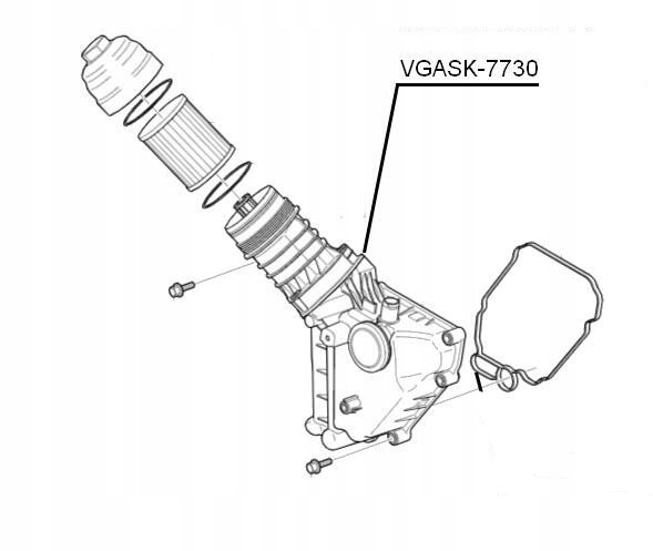 Uszczelka obudowy / podstawy filtra oleju VOLVO diesle 2,5D5 D5244T D5204T