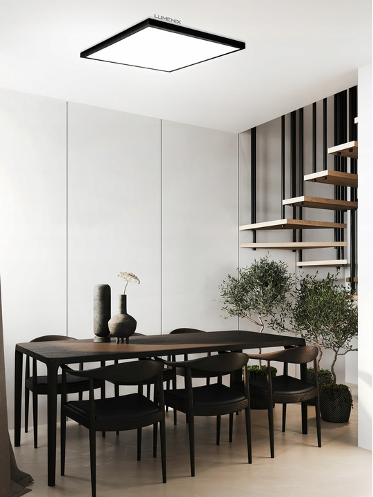 PANEL plafon LED OPRAWA KASETON 60x60cm 50W NATYNKOWY sufitowy CZARNY CCD