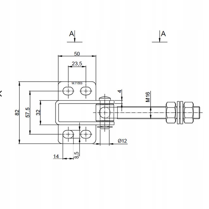 ZAWIAS GIĘTY REGULOWANY 180 STOPNI ZAWIASY DO FURTKI BRAMKI BRAMY M16