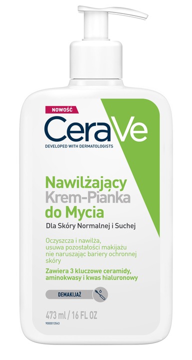 CERAVE Nawilżający Krem-pianka do mycia dla skóry normalnej i suchej 473 ML