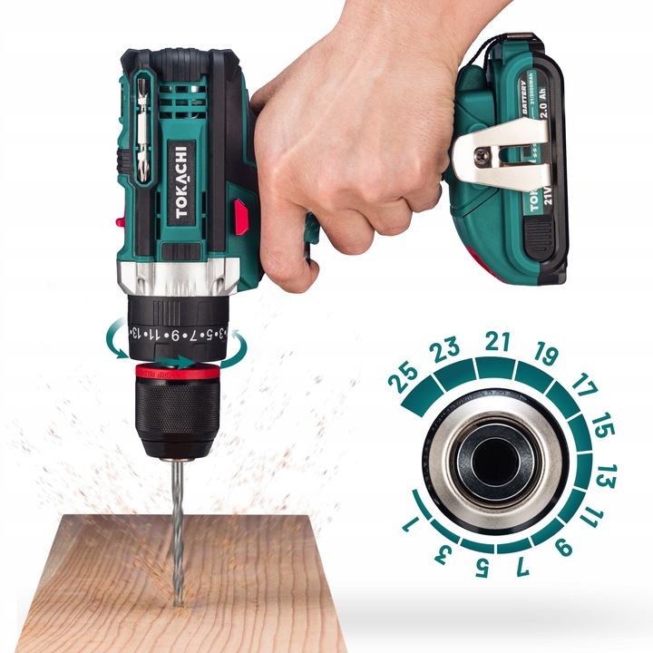 WIERTARKO WKRĘTARKA AKUMULATOROWA UDAROWA WIERTARKA 2xAKU METALOWA