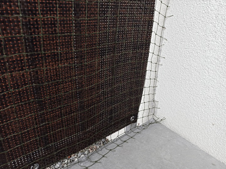 Siatka wzmacniana drucikiem na balkon dla kota 2x2 m