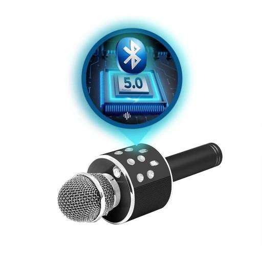 MIKROFON KARAOKE GŁOŚNIK ZABAWKA BLUETOOTH LED RÓŻ MANTA ECHO ŚWIATŁO