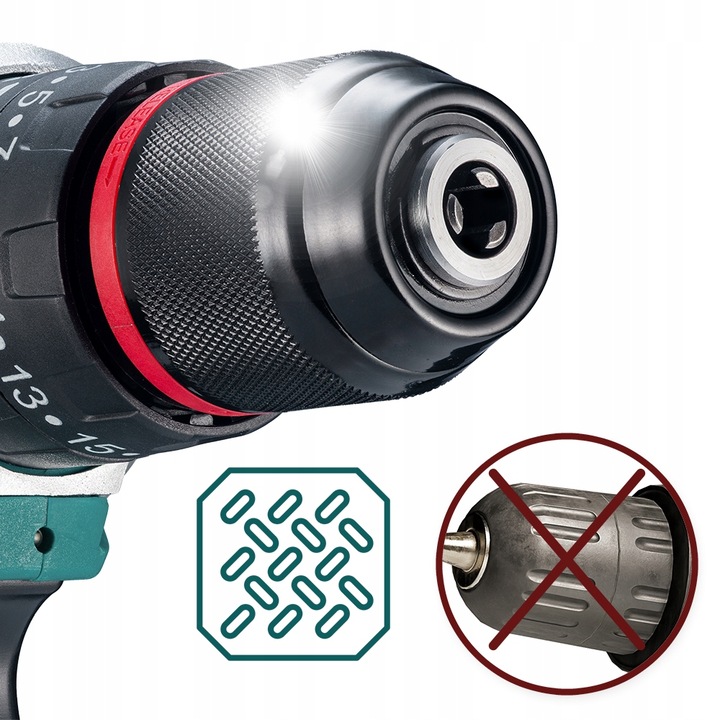 WIERTARKO WKRĘTARKA AKUMULATOROWA UDAROWA WIERTARKA 2xAKU METALOWA