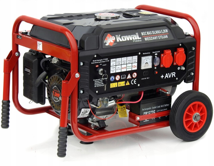 PROFESJONALNY AGREGAT PRĄDOTWÓRCZY 5,2kW ELE-START AVR+ MIEDŹ STOJAN