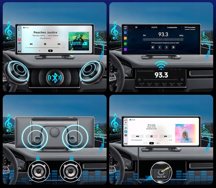 Radio Samochodowe ANDROID Auto AirPlay Mirror Link Ekran 9,3"