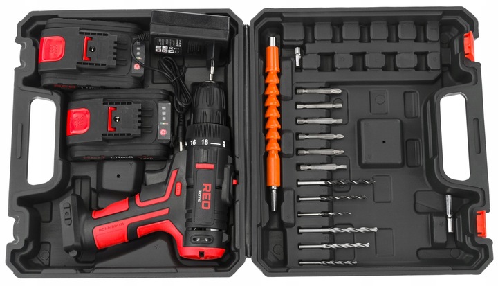 WIERTARKO WKRĘTARKA AKUMULATOROWA 21V MOCNA WKRĘTAK ZAKRĘTARKA 2xAKU