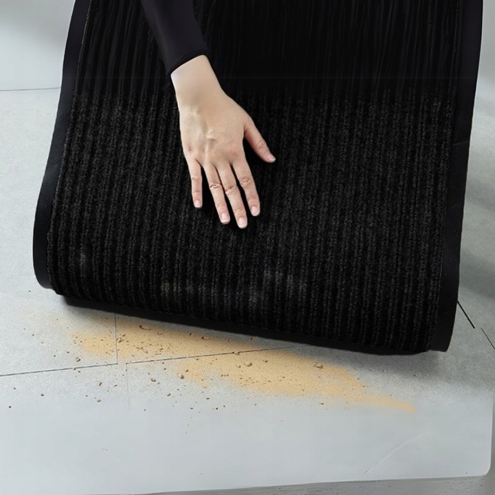 Wycieraczka mata do butów pod drzwi wejściowa czarna zewnętrzna 90x150cm