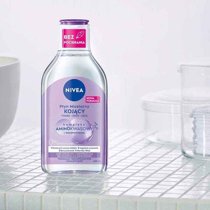 NIVEA Płyn micelarny do demakijażu twarzy oczu ust cera wrażliwa 800ml