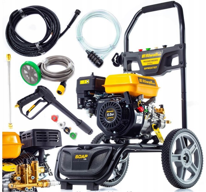 RIWALL RPPW 207 250 SET MYJKA SPALINOWA CIŚNIENIOWA MOSIĘŻNA POMPA