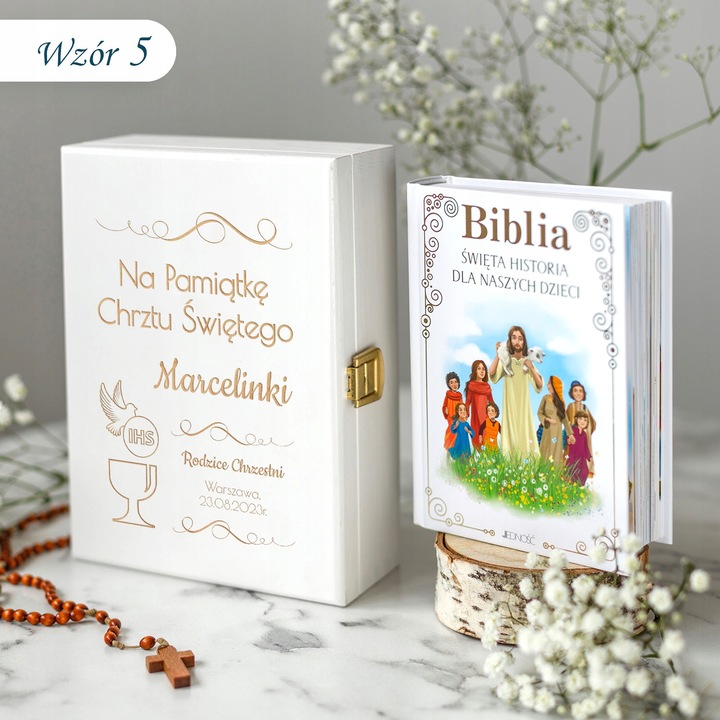 BIBLIA NA KOMUNIĘ PREZENT NA CHRZEST PISMO ŚWIĘTE NA KOMUNIĘ PAMIĄTKA