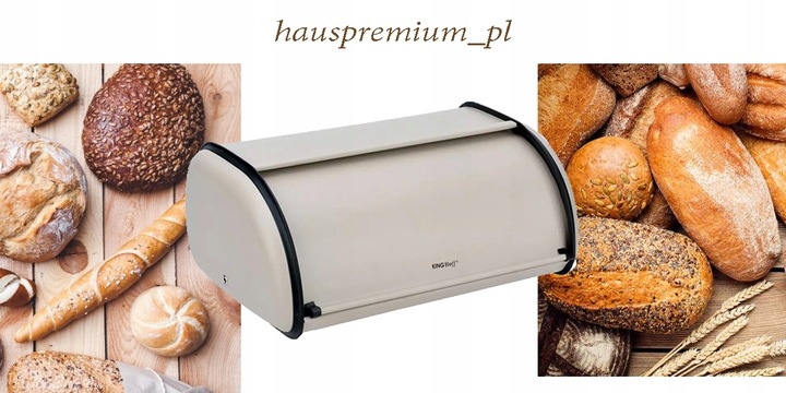 CHLEBAK POJEMNIK NA PIECZYWO CHLEB BUŁKI STALOWY KINGHOFF KH-1754 BEŻ