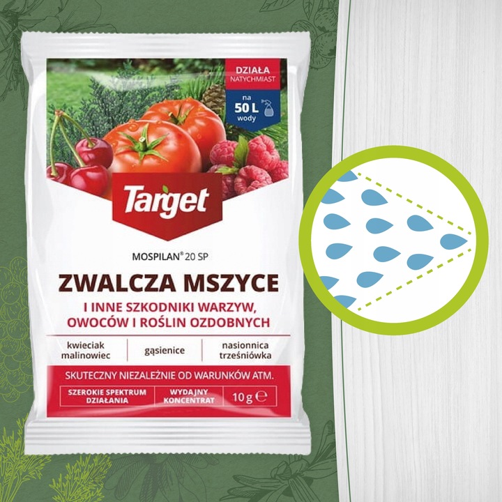 TARGET MOSPILAN 20SP ŚRODEK NA MSZYCE SZKODNIKI WARZYW OWOCÓW ROŚLIN