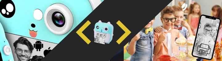 MINI DRUKARKA DRUKUŚ TERMICZNA APARAT NATYCHMIASTOWY DLA DZIECI i 11 ROLEK