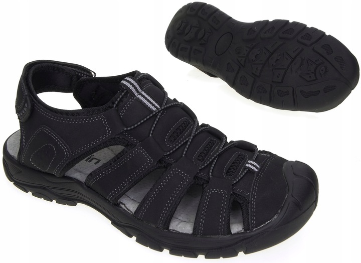 Męskie skórzane sandały solidne lekkie i wygodne buty Trekkingowe