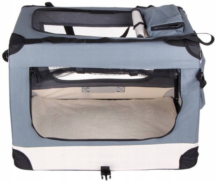 TRANSPORTER TORBA SKŁADANA KOJEC DLA PSA KOTA Z MATĄ PLUSZOWĄ 82cm XL