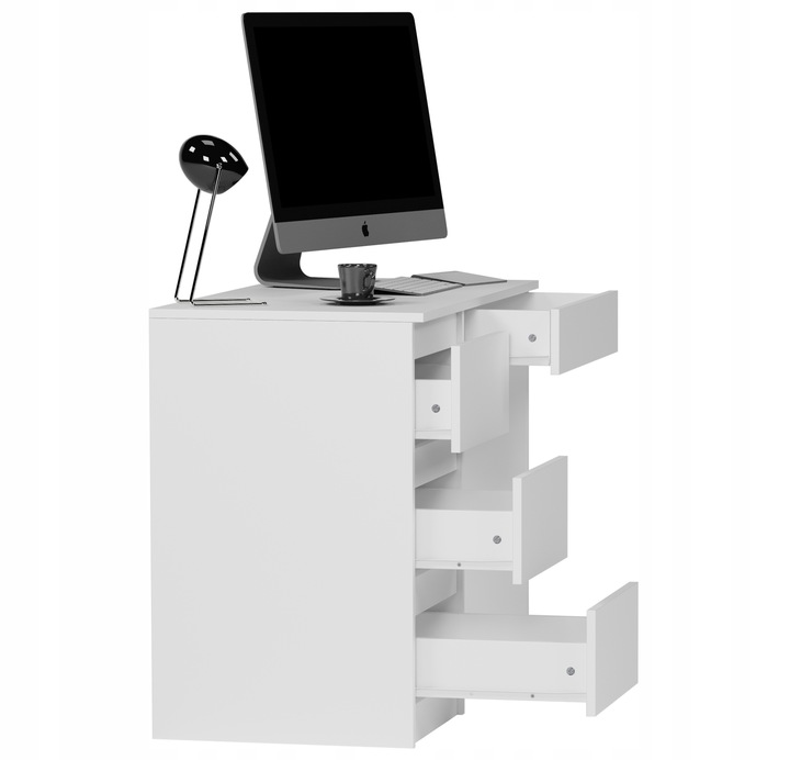 Meble Biurko komputerowe stolik 96cm białe N-34L