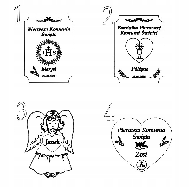 ANIOŁEK W PUDEŁKU DREWNIANYM PERSONALIZOWANY KOMUNIA CHRZEST CHŁOPIEC