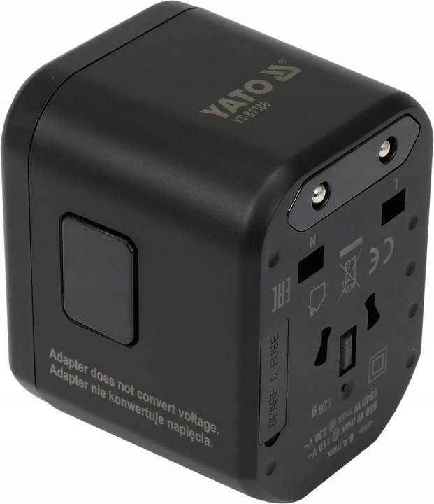 Adapter podróżny USA UK EU z szybką ładowarką YATO YT-81300 USB USB-C