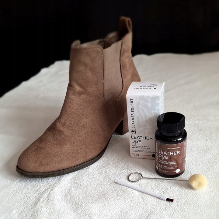 Leather Expert Farba Zamsz Nubuk Skóra Anilinowa 75ml Medium Brown