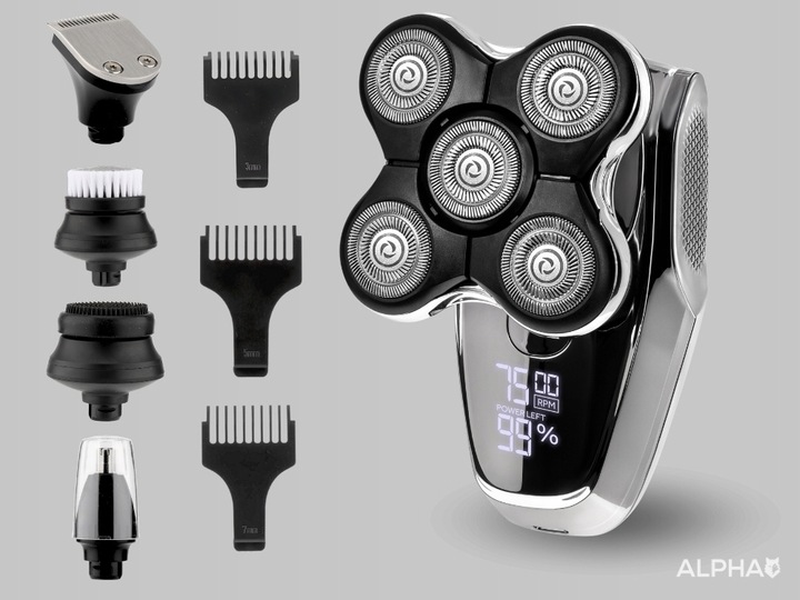 Golarka Maszynka do Golenia Brody, Włosów i Głowy - Trymer do Nosa