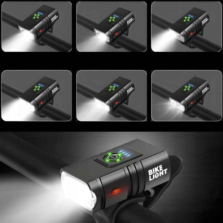 LAMPKA ROWEROWA LAMPKI ROWEROWE USB ZESTAW ZOOM
