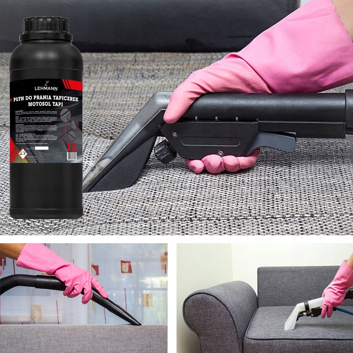 PŁYN 1L DO PRANIA DYWANÓW TAPICERKI samochodowej ŁADNY ZAPACH koncentrat