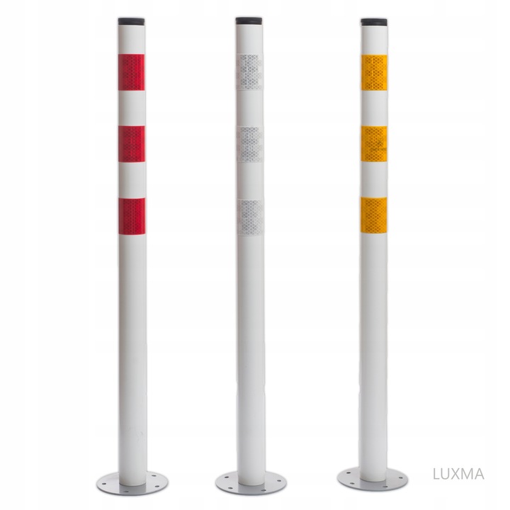 Słupki parkingowe drogowe odblaskowe z podstawą słupek odblask 3M