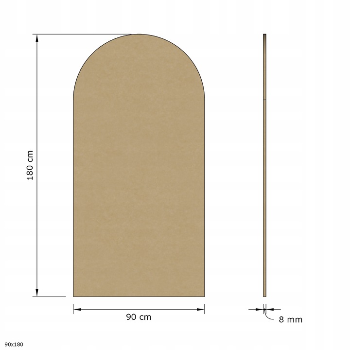 ŚCIANKA DEKORACYJNA MDF na urodziny, wesele, chrzest 180x90cm