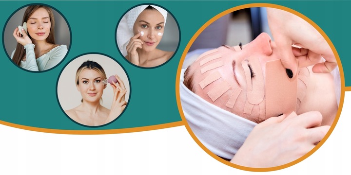 Taśma tejpy plastry do kinesiotapingu kinesio CureTape 5m tape twarzy