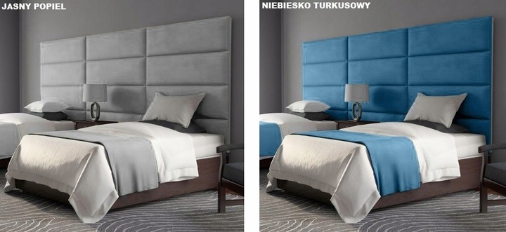 70X30 PANELE ŚCIENNE TAPICEROWANE WEZGŁOWIE WELUROWE 3D KING VELVET