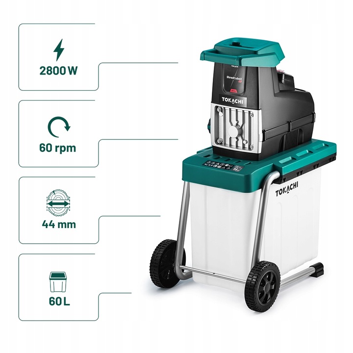 SAMOZASYSAJĄCY ROZDRABNIACZ DO GAŁĘZI Z KOSZEM 60 RĘBAK FREZOWY