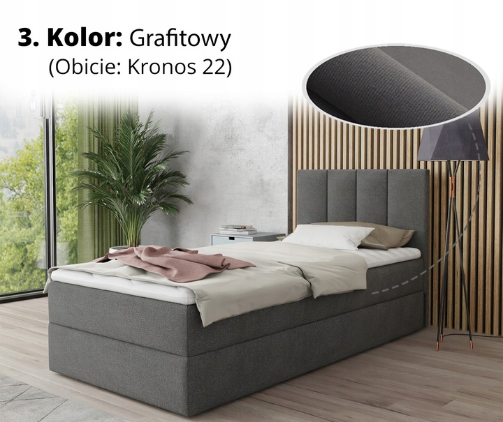 Kontynentalne łóżko, pojemnik i materac + topper, bonell, STAR MINI 120