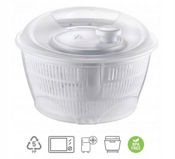 WIRÓWKA SUSZARKA CEDZAK DO SAŁATY WARZYW OWOCÓW 5L KOSZYK KOLORY JAKOŚĆ