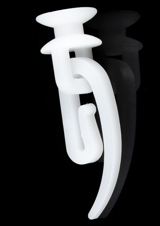 Agrafka Francuska ŚLIMAK ze Ślizgiem Haczyk do karnisza FIRAN szyny KS/MS