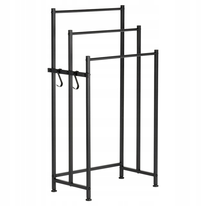 Stojak NA RĘCZNIKI wieszak łazienkowy podłogowy stojący czarny +