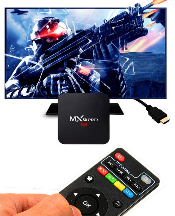SMART TV BOX MXQ PRO 4K 1+8GB ANDROID 11.1 WIFI SD 5G DEKODER JĘZYK