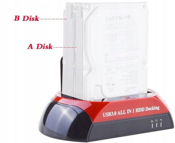 Stacja Dokująca dysków SATA HDD SSD USB 3.0 Klonowanie OTC 2,5 3.5